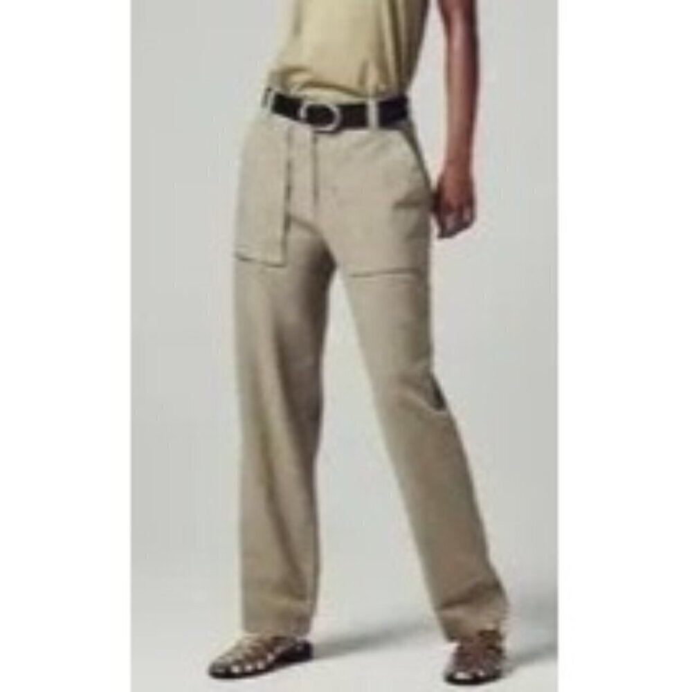 J. Crew Women's Utility Cargo Pants White Pockets Linen Blend Size 0 NWT